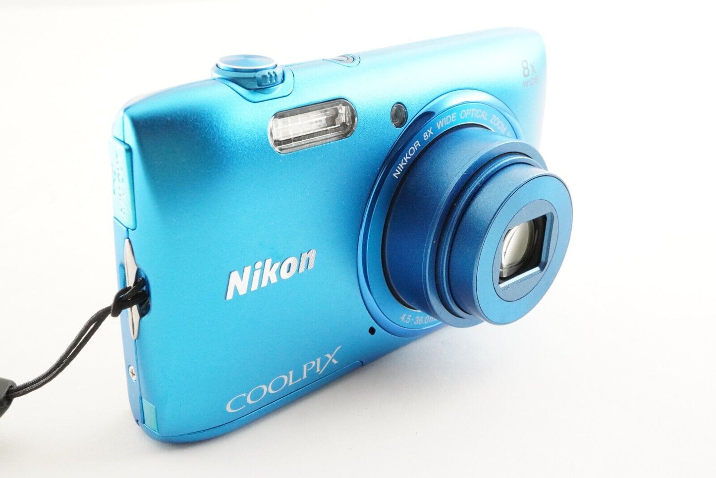 Nikon COOLPIX S3600 Blue With 4GB SDHC Card Digital Camera from Japan #1324