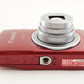 Canon IXY 120 Red With 4GB SDHC Card Compact Digital Camera from Japan #1646