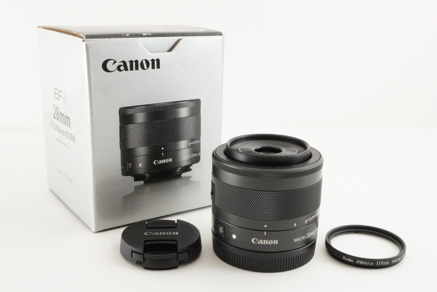 Canon MACRO EF-M 28mm F3.5 IS STM In Box AF Wide Angle Lens from Japan #1576