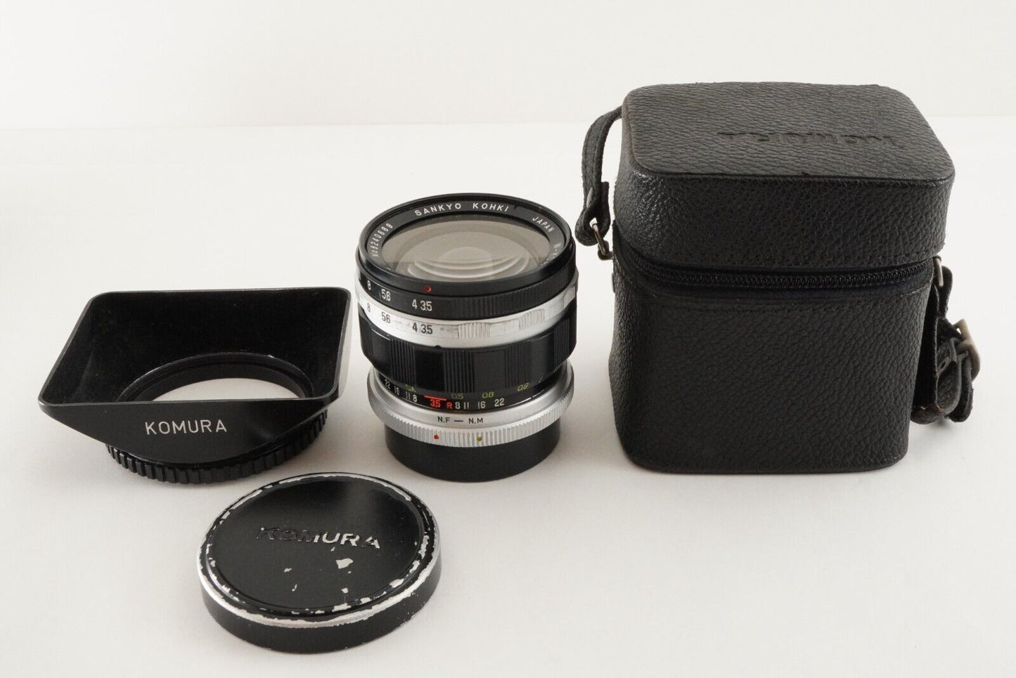 KOMURA W-KOMURA 28mm F3.5 For Nikon With Case Photo tested! From Japan #8070