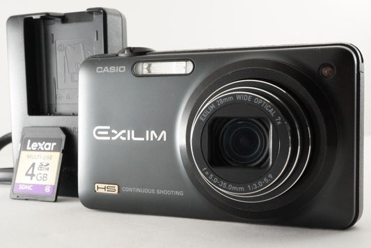 CASIO EXILIM EX-ZR10 Black With 4GB SDHC Card Digital Camera from Japan #9199