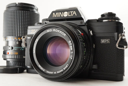 MINOLTA New X-700 + MD ROKKOR 50mm F1.7 + MD 35-105mm F3.5-4.5 from Japan #9735