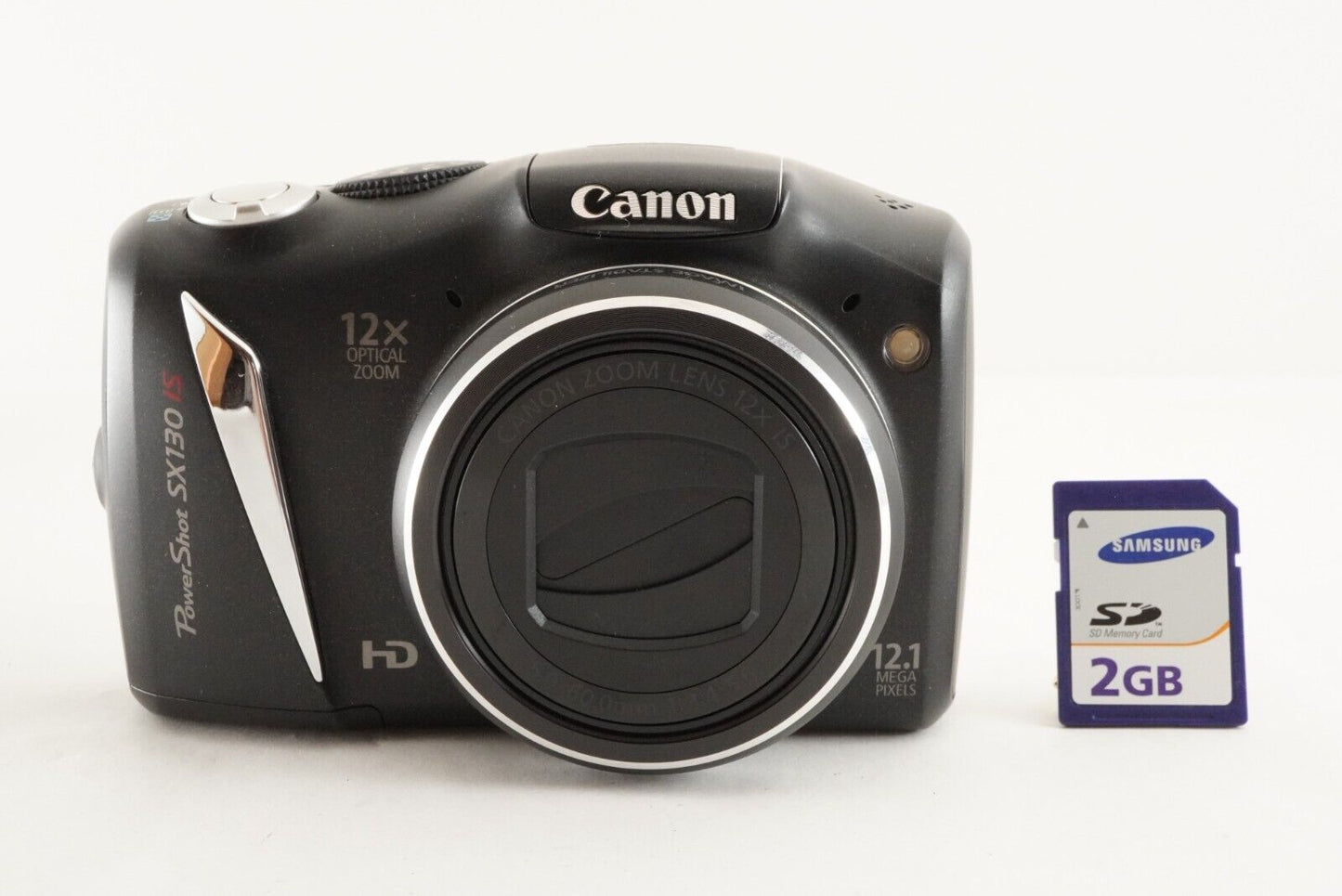 Canon PowerShot SX130 IS Black With 2GB SD Card Digital Camera from Japan #0672