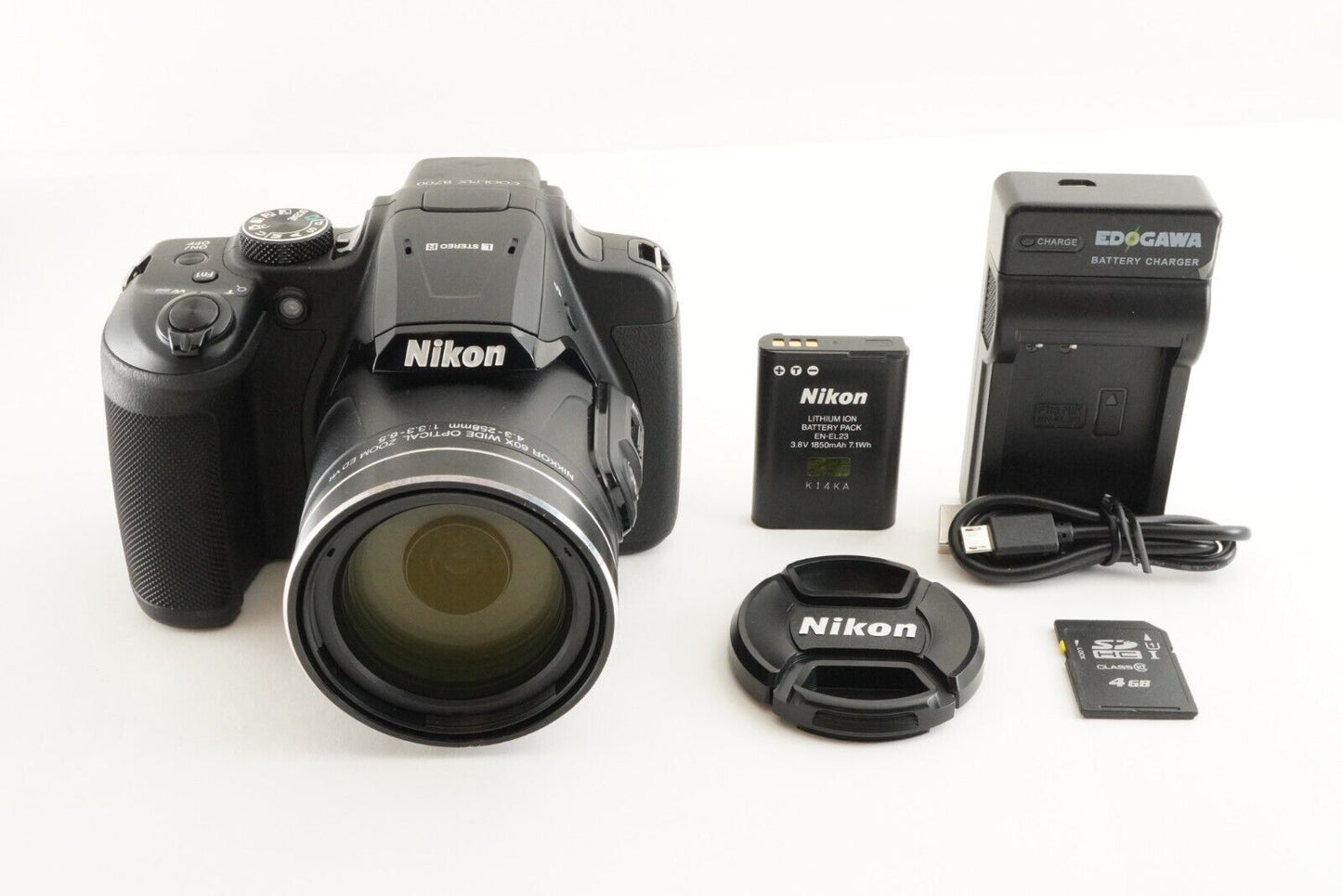 Nikon COOLPIX B700 Black In Box & 4GB SDHC Card Digital Camera from Japan #0968