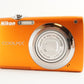 Nikon COOLPIX S3000 Orange In Box With 4GB SDHC Card from Japan #1557