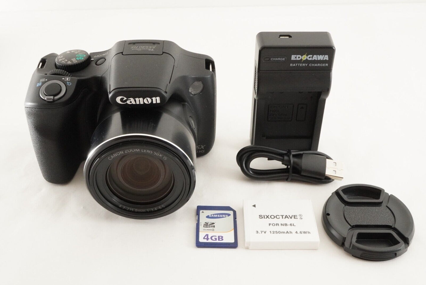 Canon PowerShot SX530 HS Black & 4GB SDHC Card Digital Camera from Japan #0056