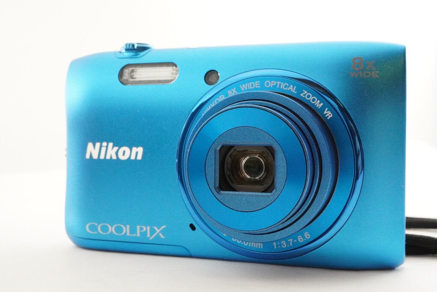 Nikon COOLPIX S3600 Blue With 4GB SDHC Card Digital Camera from Japan #1324