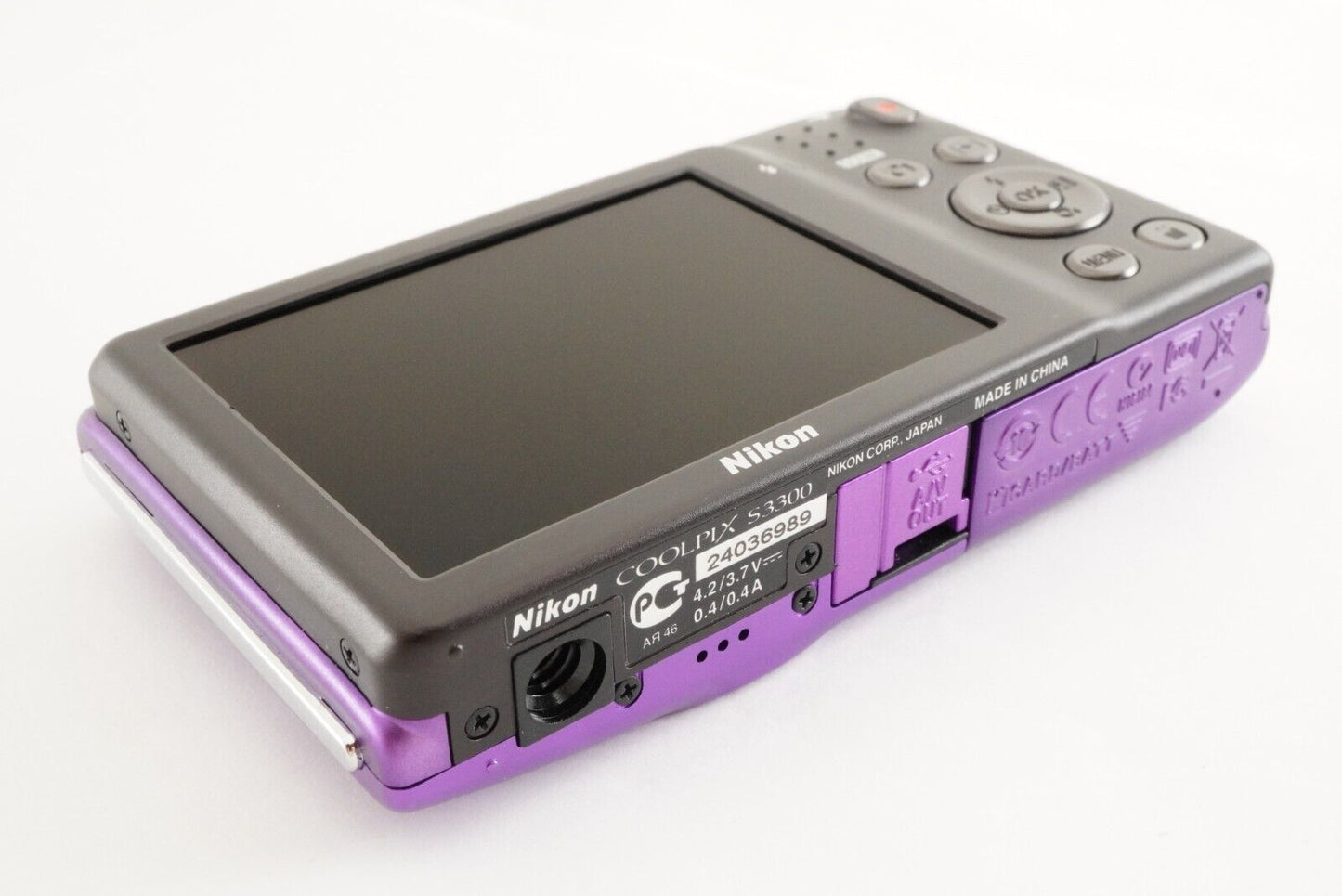 Nikon COOLPIX S3300 Purple With 4GB SDHC Card Digital Camera from Japan #0737