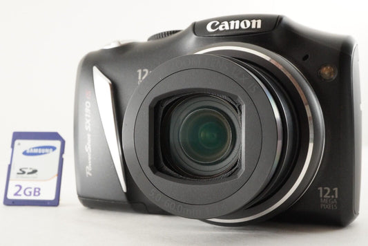 Canon PowerShot SX130 IS Black With 2GB SD Card Digital Camera from Japan #0672