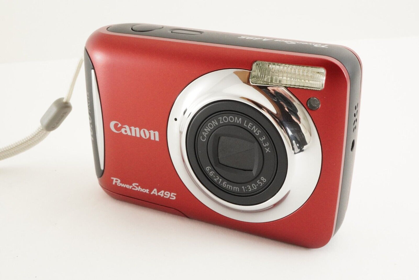 Canon PowerShot A495 Red In Box With 2GB SD Card Digital Camera from Japan #1460