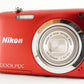 Nikon COOLPIX A100 Red With 4GB SDHC Card Digital Camera from Japan #0764