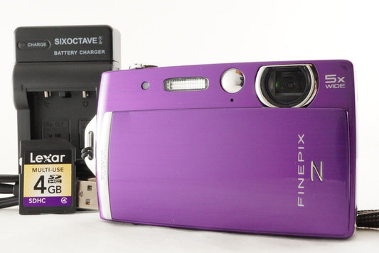 FUJIFILM FINEPIX Z110 Purple With 4GB SDHC Card Digital Camera from Japan #0854