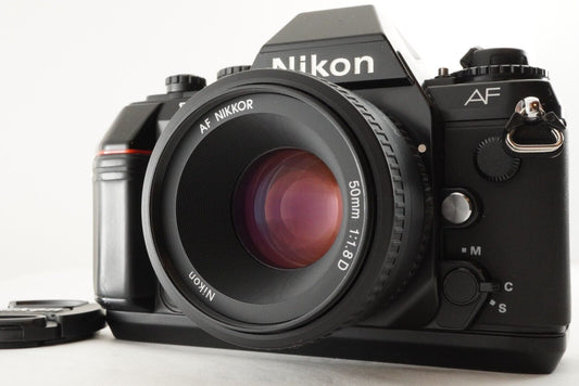 Nikon F-501 + AF NIKKOR 50mm F1.8 D SLR 35mm Film Camera from Japan #0062