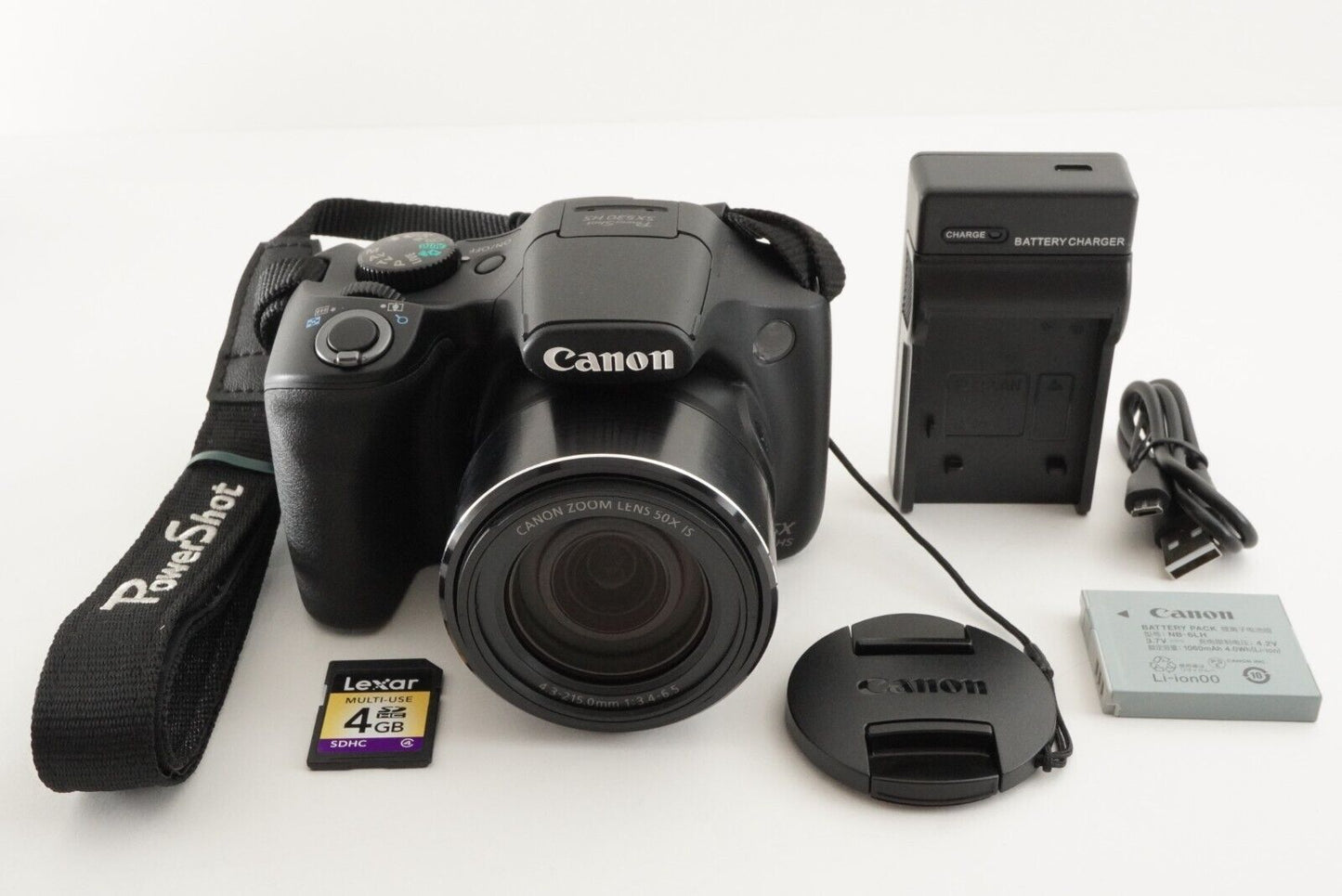 Canon PowerShot SX530 HS Black With 4GB SDHC Card Digital Camera from Japan#9100