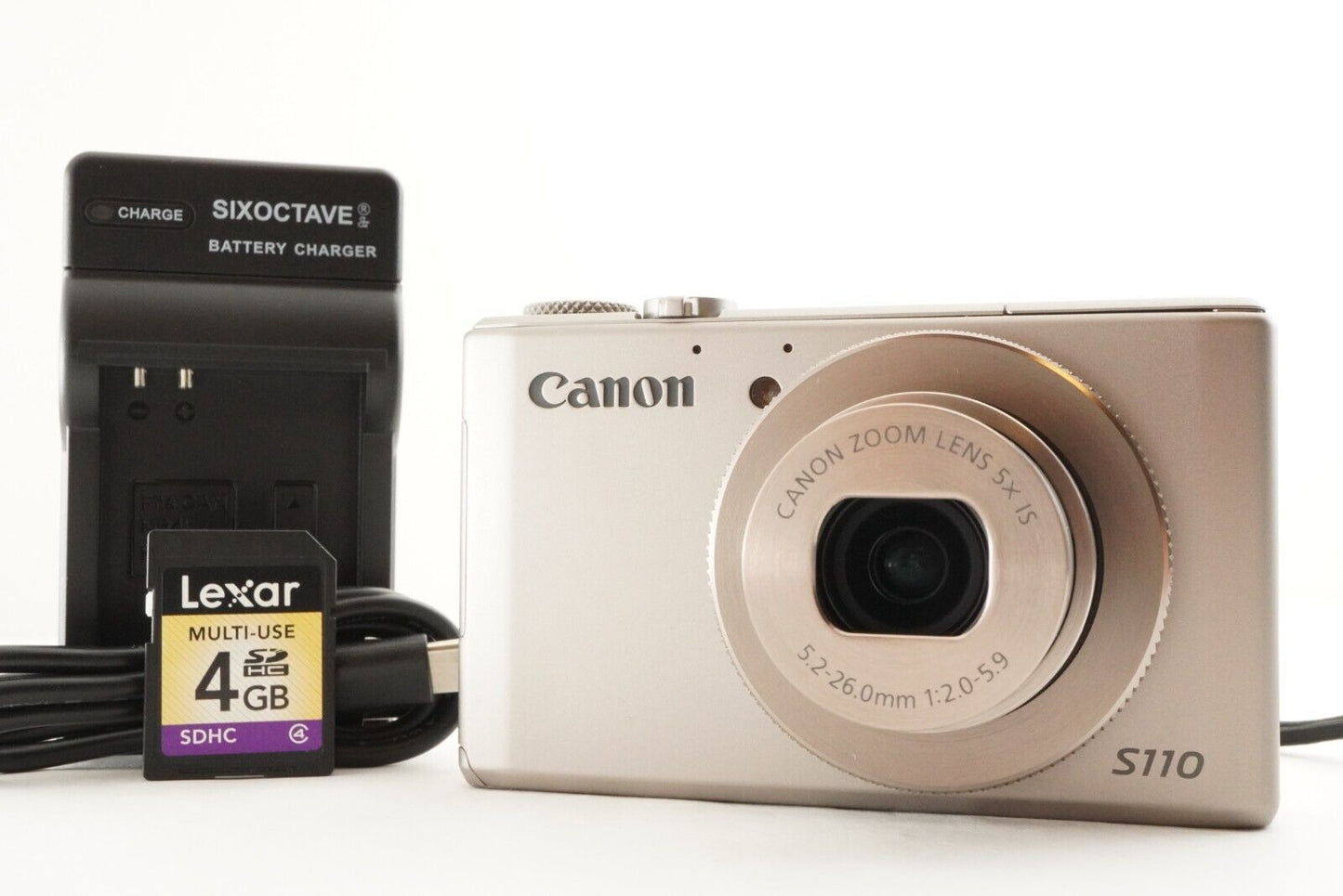 Canon PowerShot S110 Silver With 4GB SDHC Card Digital Camera from Japan #1622