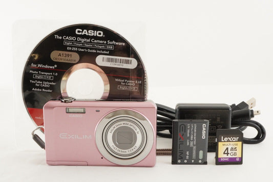 CASIO EX-ZS5 Pink With 4GB SDHC Card Compact Digital Camera from Japan #1545