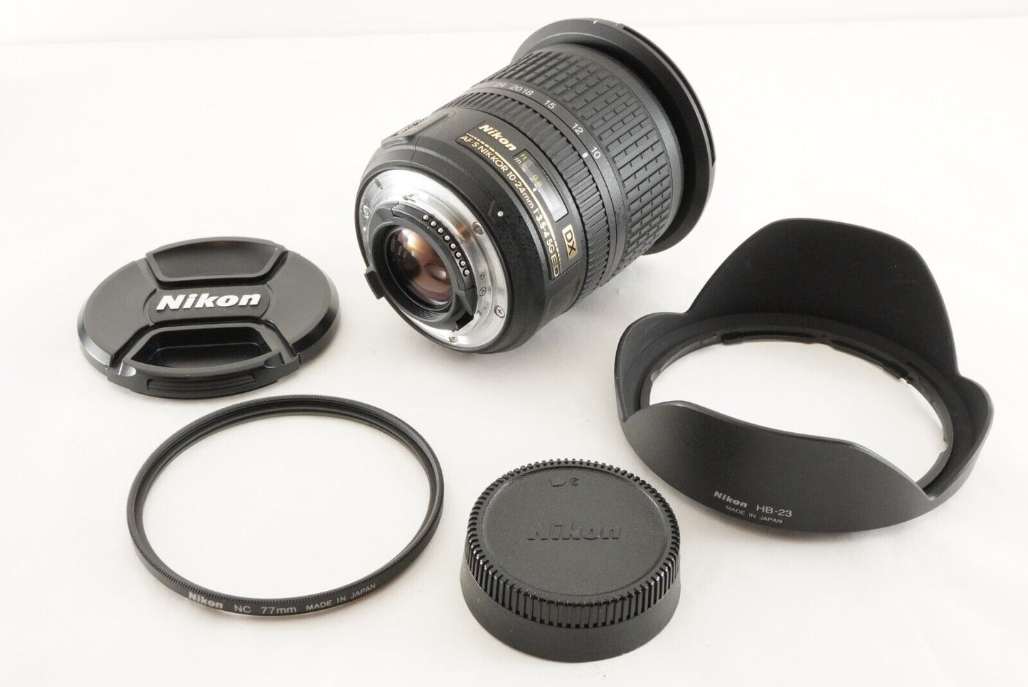 Nikon AF-S 10-24mm F3.5-4.5 G ED + Nikon Lens Filter NC 77mm from Japan #0979