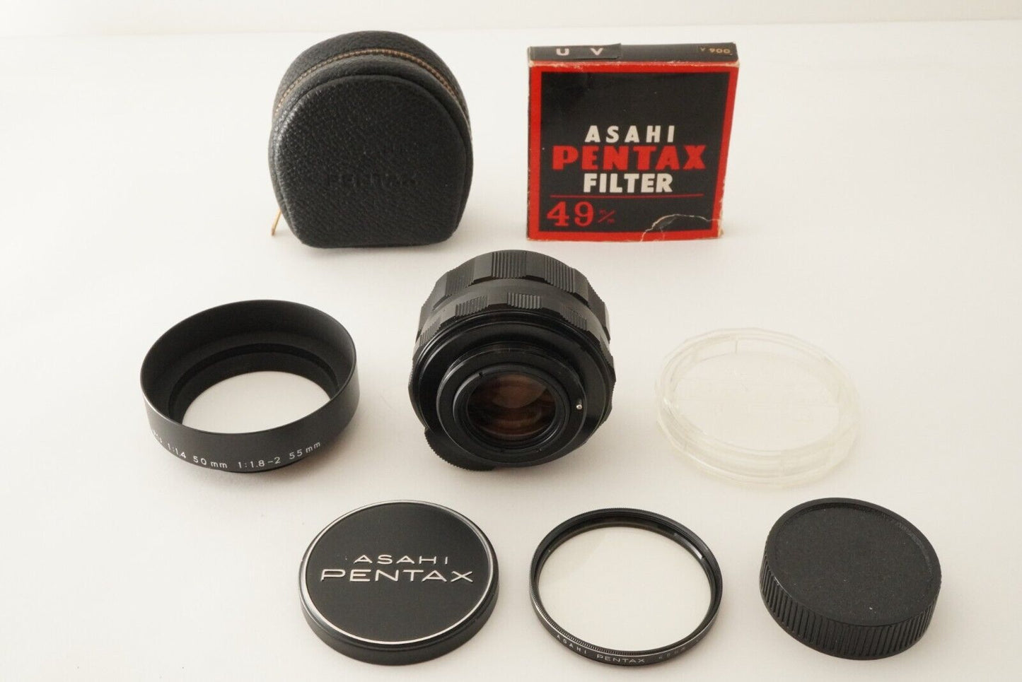 PENTAX Super-Takumar 55mm F2 & Lens Food & Filter Photo tested! From Japan #8132