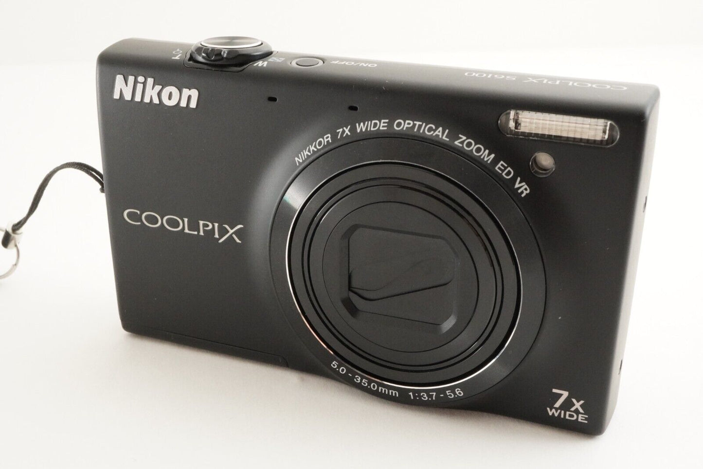 Nikon COOLPIX S6100 Black In Box With 4GB SDHC Card from Japan #1633