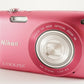 NIkon COOLPIX S3300 Pink With 4GB SDHC Card Digital Camera from Japan #9718