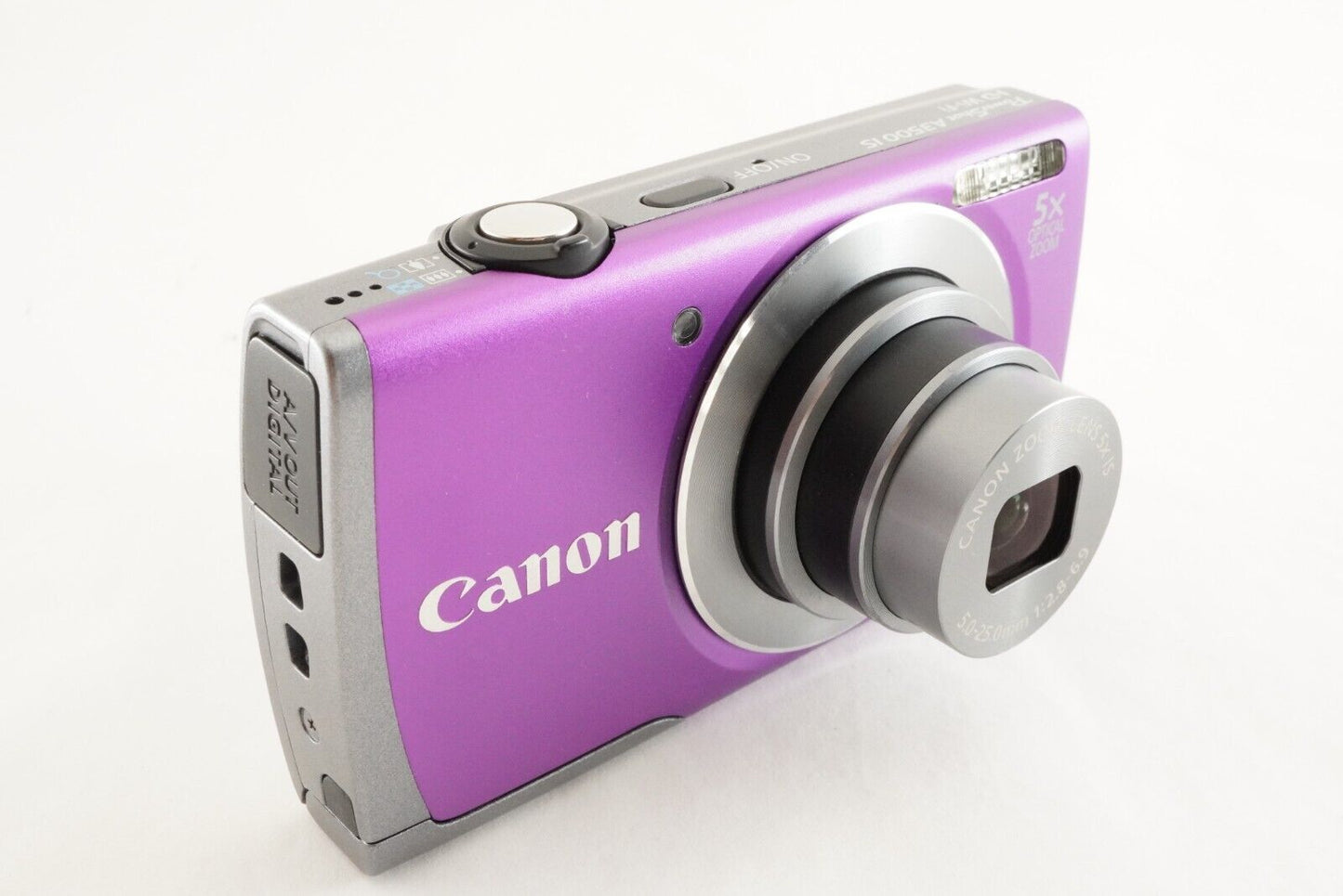 Canon PowerShot A3500 IS Purple & 4GB SDHC Card Digital Camera from Japan #0736