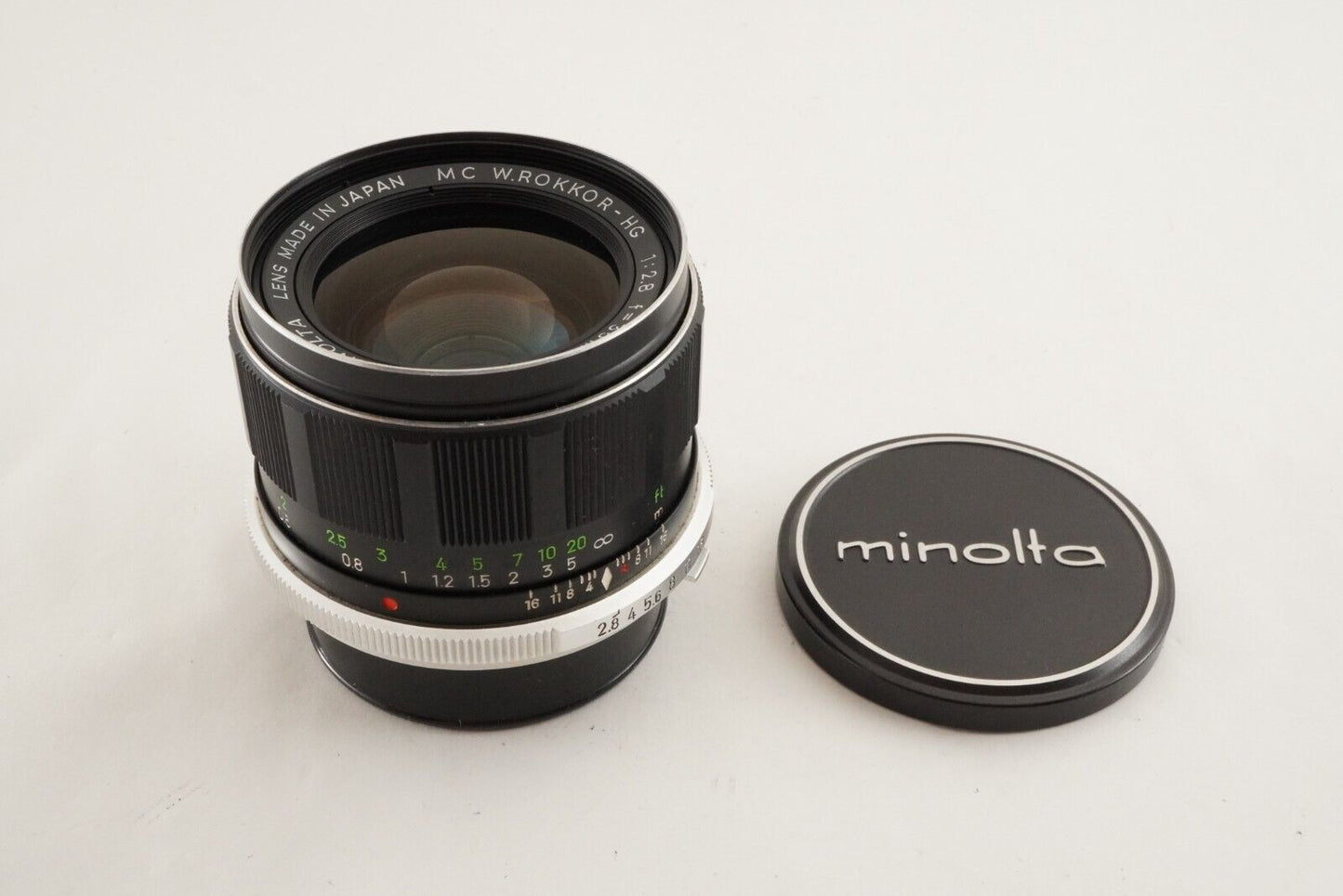 MINOLTA MC W.ROKKOR-HG 35mm F2.8 MF Wide Angle Lens from Japan #7910