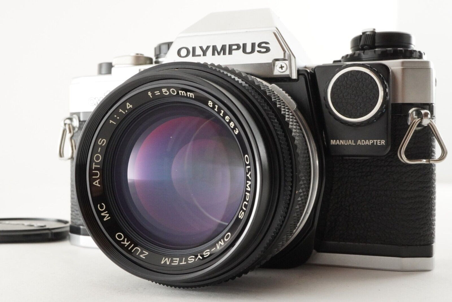 New Light Seals OLYMPUS OM10 + MANUAL ADAPTER + 50mm F1.4 from Japan #9739