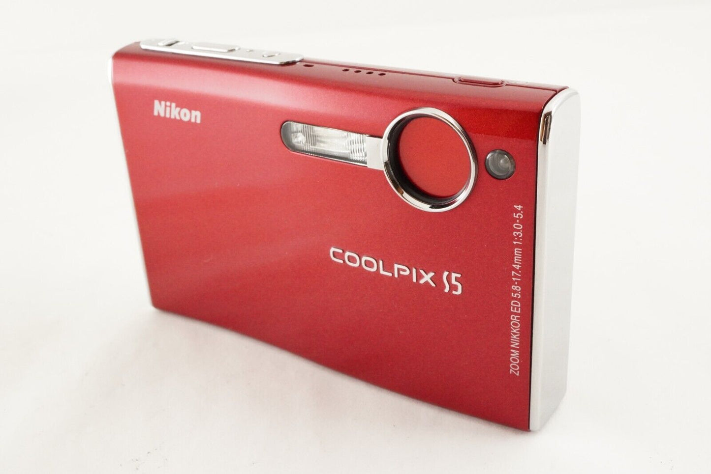 Nikon COOLPIX S5 Red With 2GB SD Card Point & Shoot Film Camera from Japan #8023