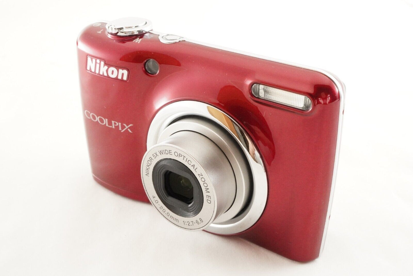 Nikon COOLPIX L23 Red With 4GB SDHC Card Digital Camera from Japan #0703