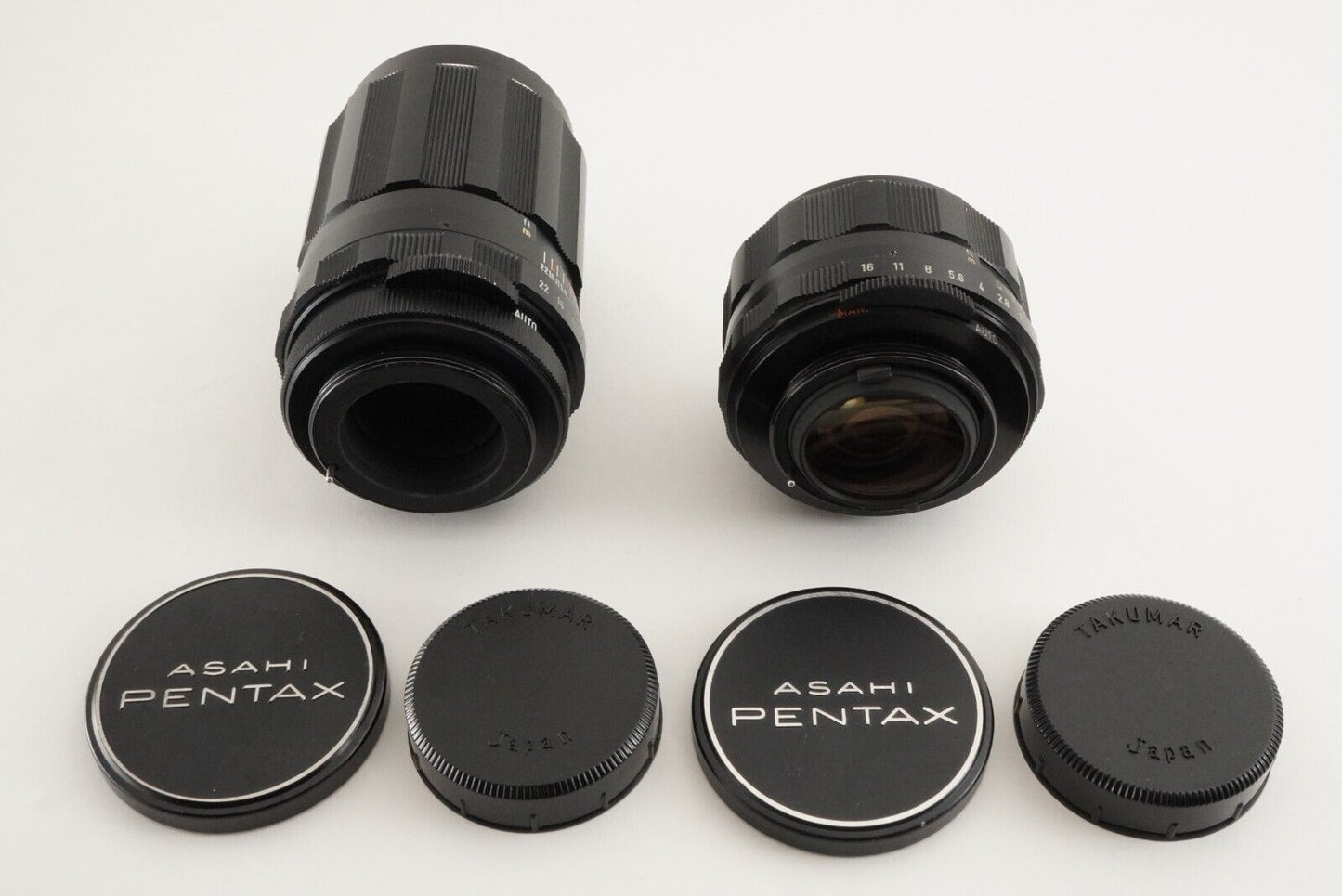 PENTAX Super-Multi-Coated TAKUMAR 50mm F1.4 + 135mm F3.5 Lens from Japan #8175