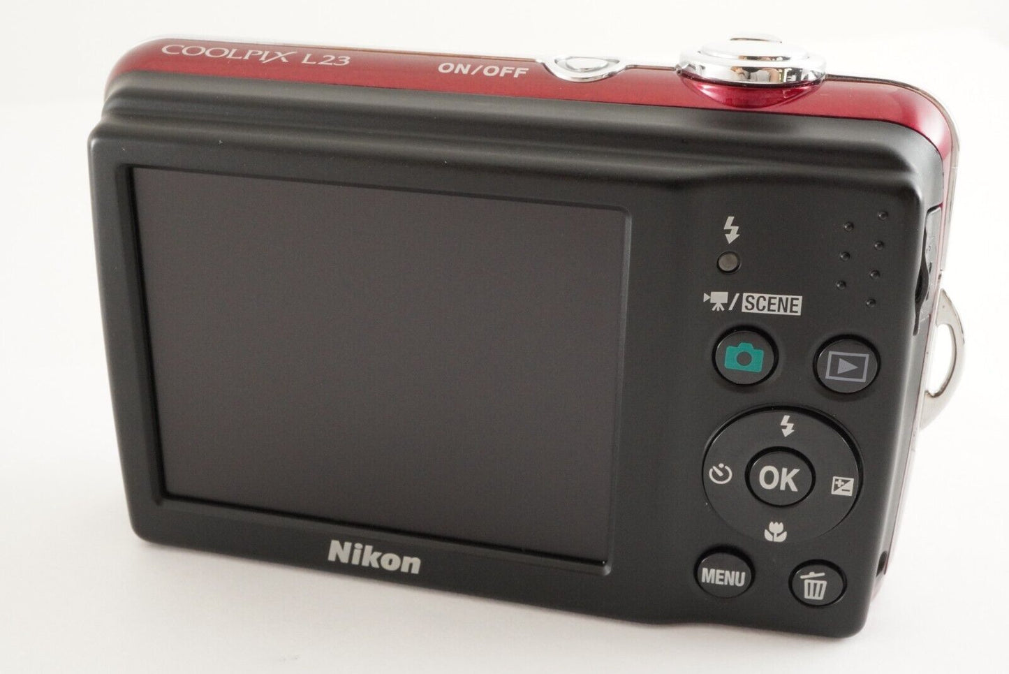 Nikon COOLPIX L23 Red With 4GB SDHC Card Digital Camera from Japan #0703