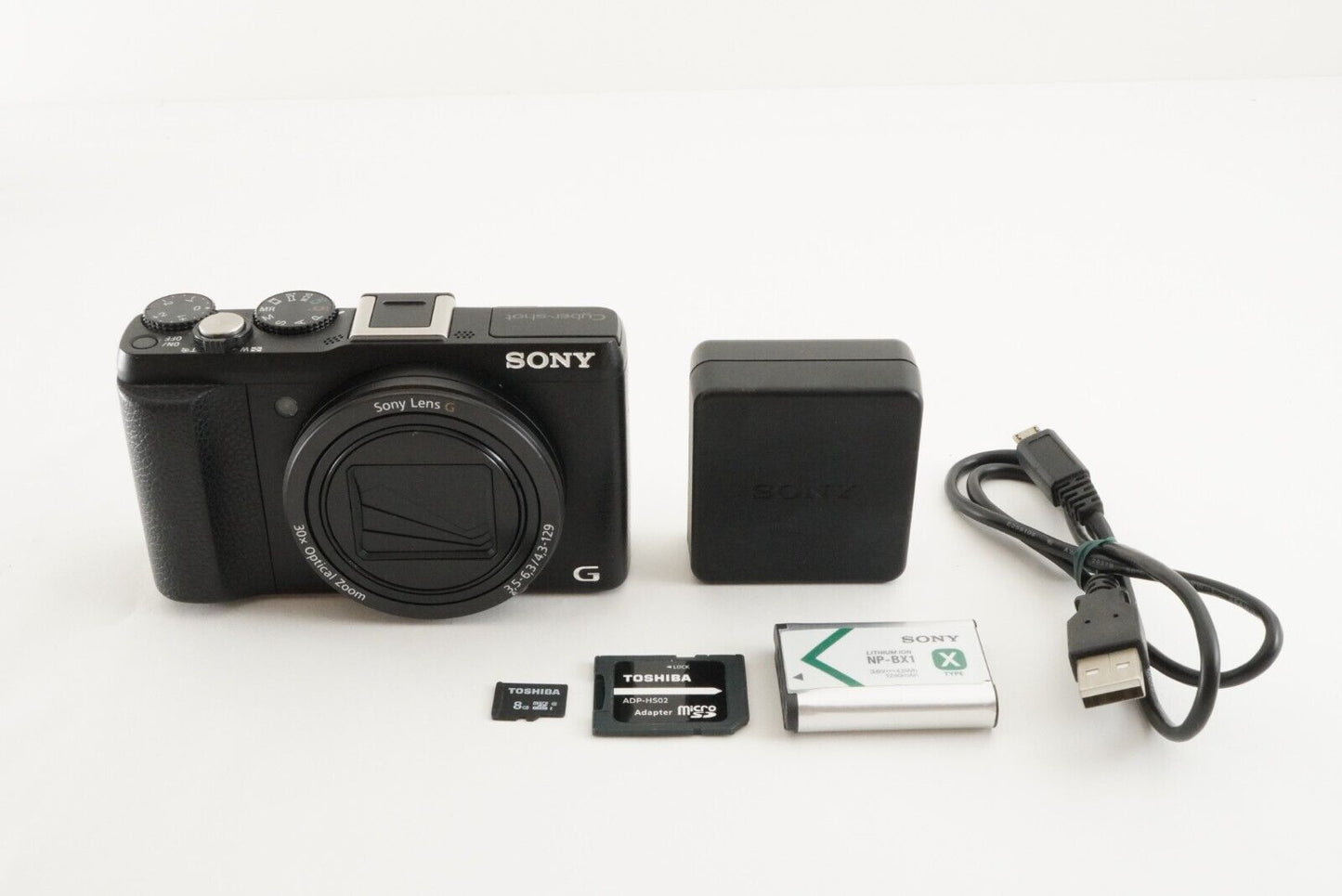 SONY Cyber-shot DSC-HX60V Black With 8GB SD Card Digital Camera from Japan #1581