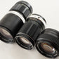 MINOLTA MC ROKKOR-PG 50mm F1.4 + TELE ROKKOR-QD 135mm + 200mm from Japan #9736