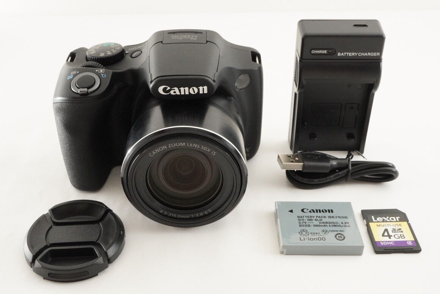 Canon PowerShot SX530 HS Black With4GB SDHC Card Digital Camera from Japan #9401