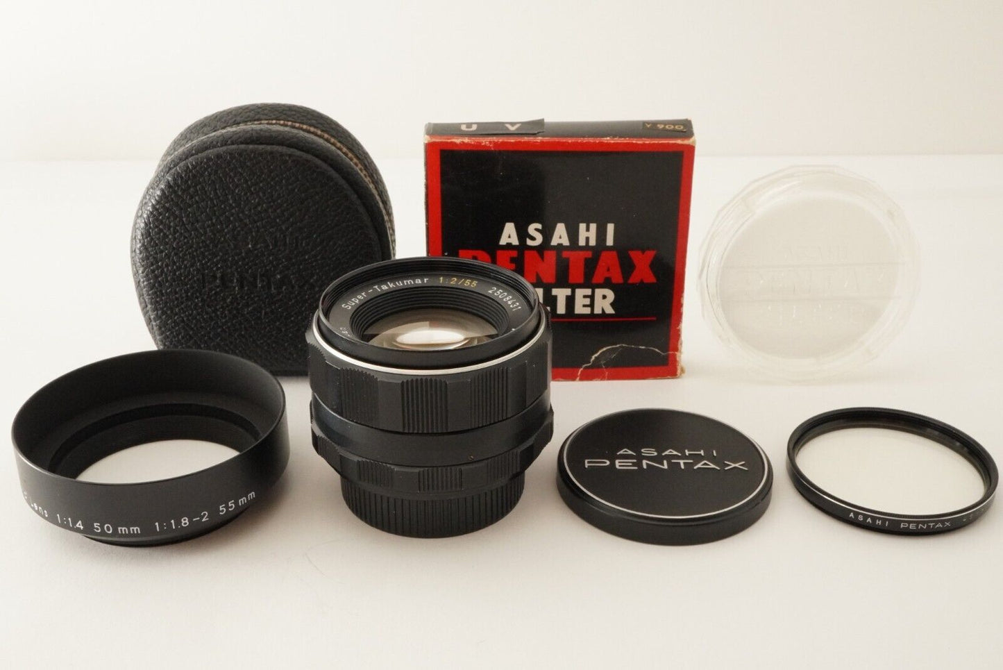 PENTAX Super-Takumar 55mm F2 & Lens Food & Filter Photo tested! From Japan #8132