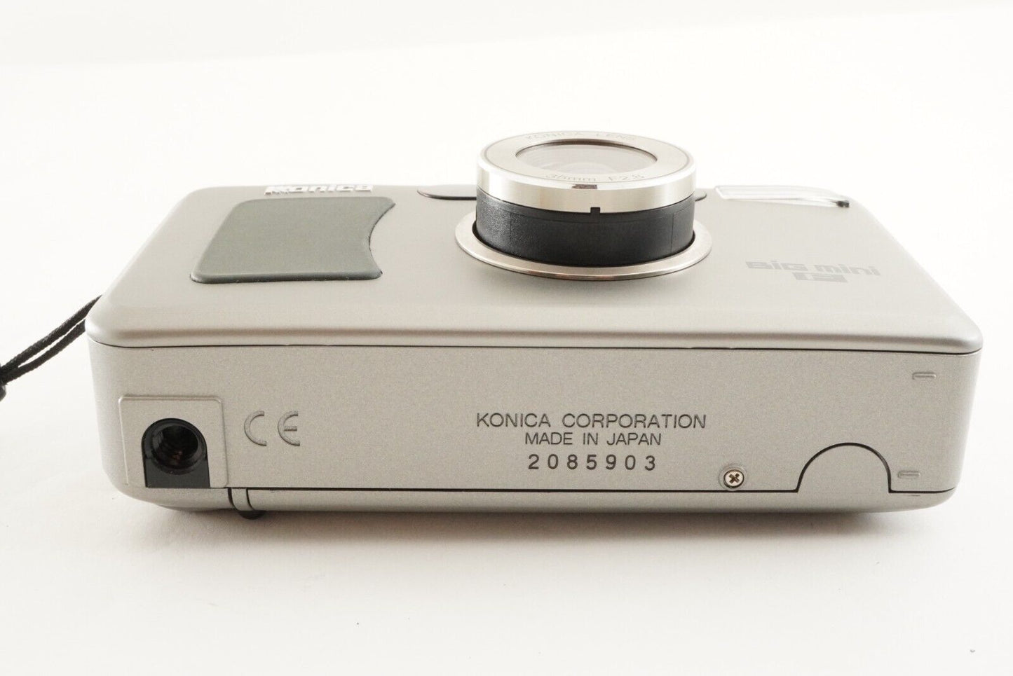 Konica BIG mini F Silver With Case Point & Shoot Film Camera from Japan #1544