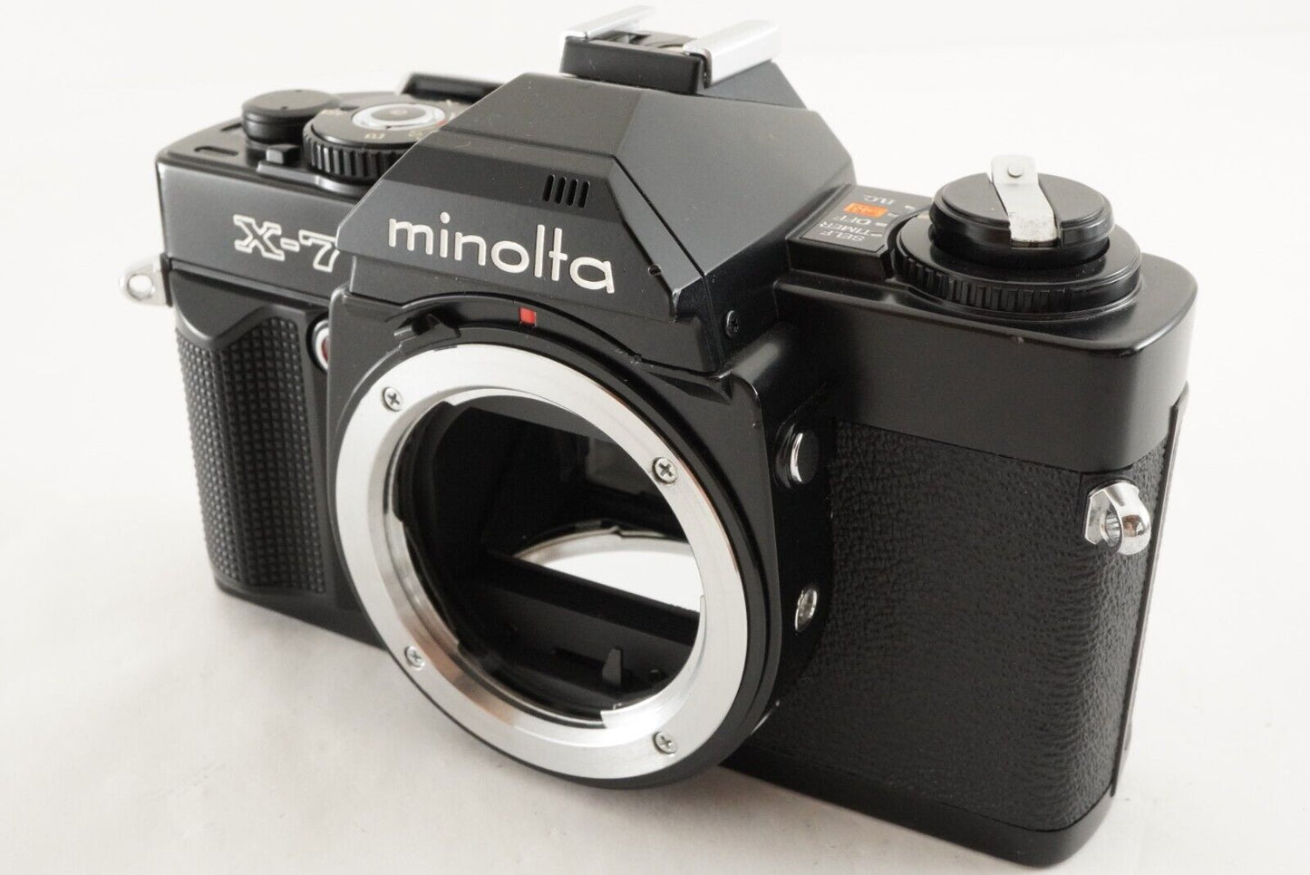 minolta X-7 Black + MD.W.ROKKOR 28mm F3.5 SLR 35mm Film Camera from Japan #9575