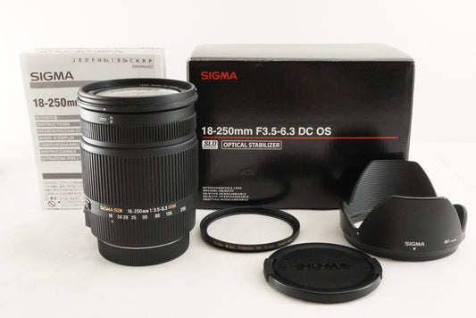 SIGMA 18-250mm F3.5-6.3 DC OS HSM For Canon In Box AF ZOOM Lens from Japan #0633