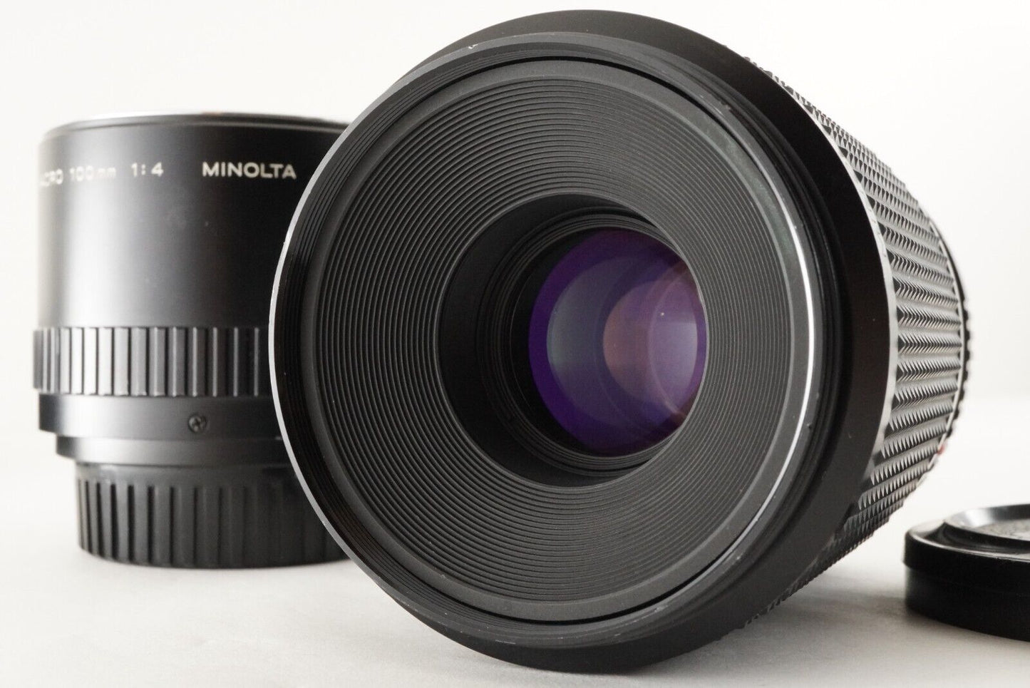 MINOLTA MD MACRO 100mm F4 & Extension tube MF MACRO Lens from Japan #0472