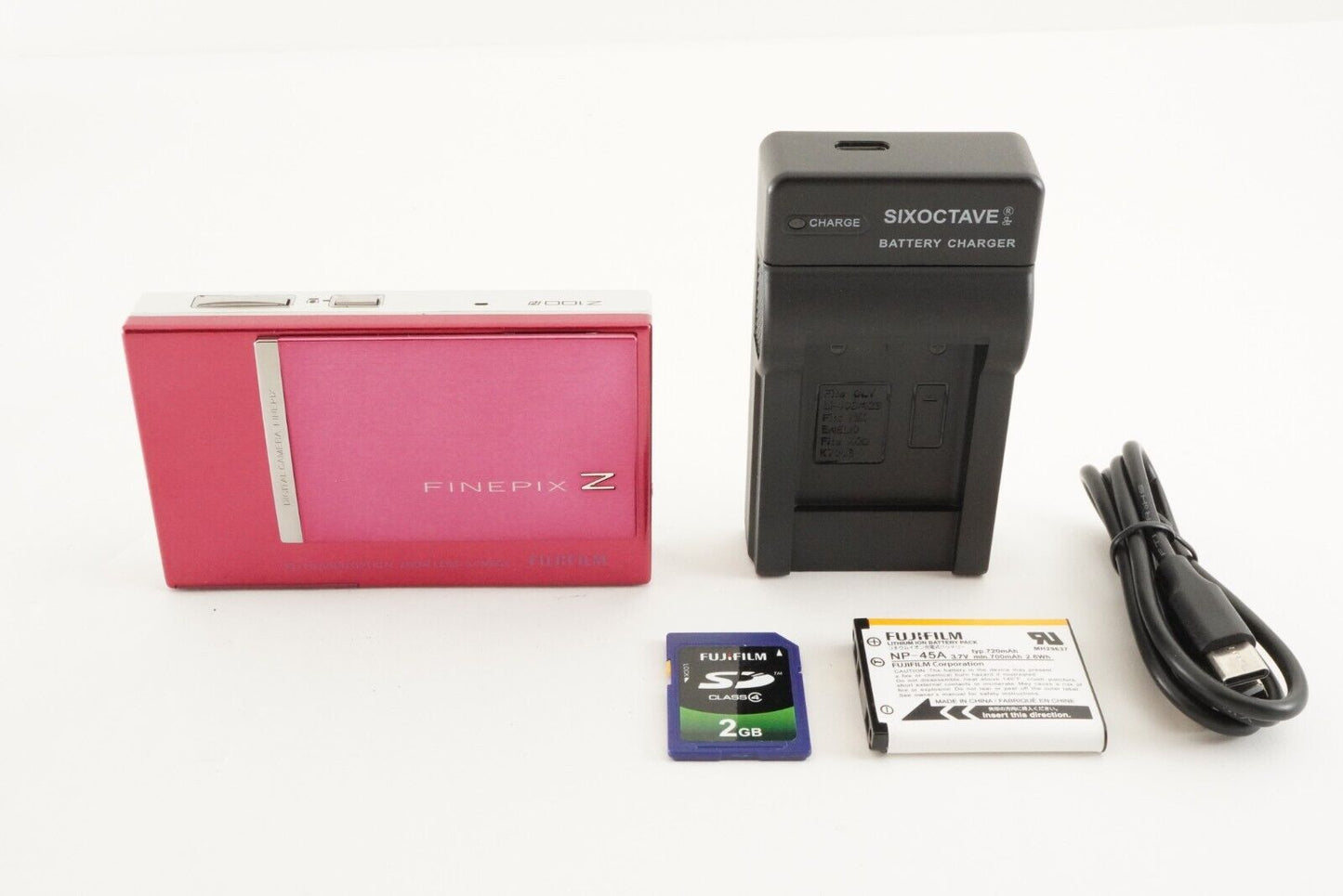 FUJIFILM FinePix Z100fd Pink With 2GB SD Card Digital Camera from Japan #1465