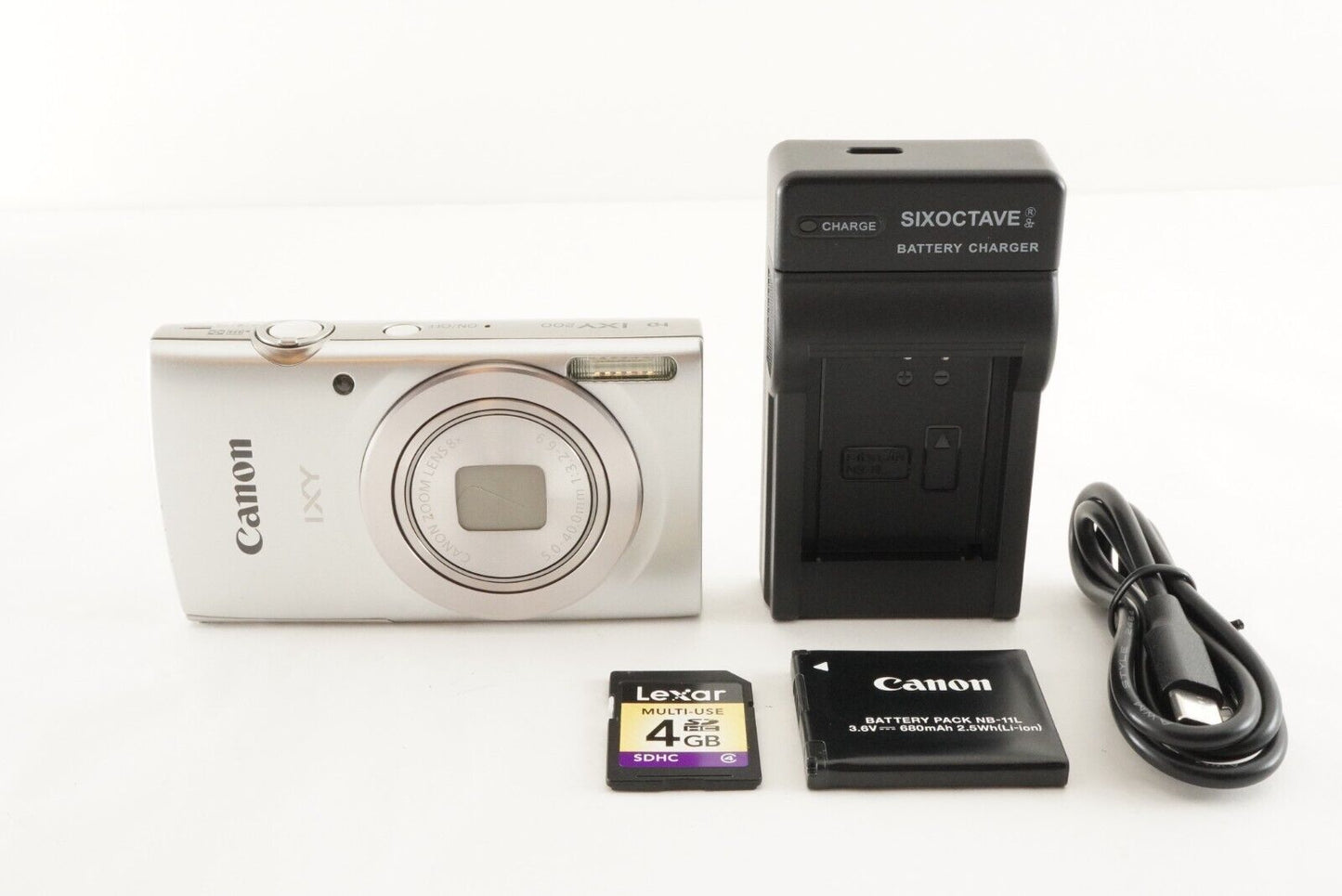 Canon IXY 200 Silver with 4GB SDHC Card Compact Digital Camera from Japan #0841