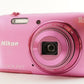 Nikon COOLPIX S3600 Pink In Box & 4GB SDHC Card Digital Camera from Japan #1090