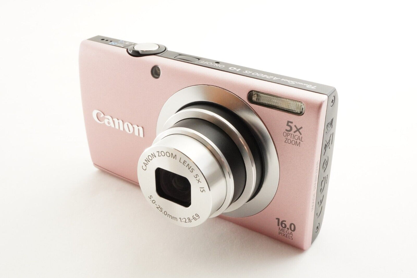 Canon PowerShot A2400 IS Pink With 4GB SDHC Card Digital Camera from Japan #1612