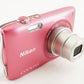 NIkon COOLPIX S3300 Pink With 4GB SDHC Card Digital Camera from Japan #9718