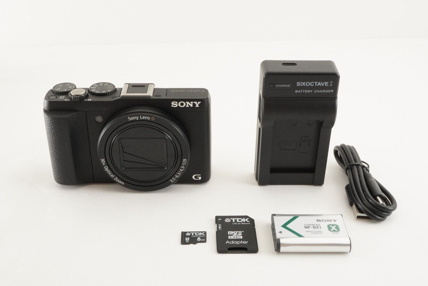 SONY Cyber-shot DSC-HX60V Black With 8GB SD Card Digital Camera from Japan #1558