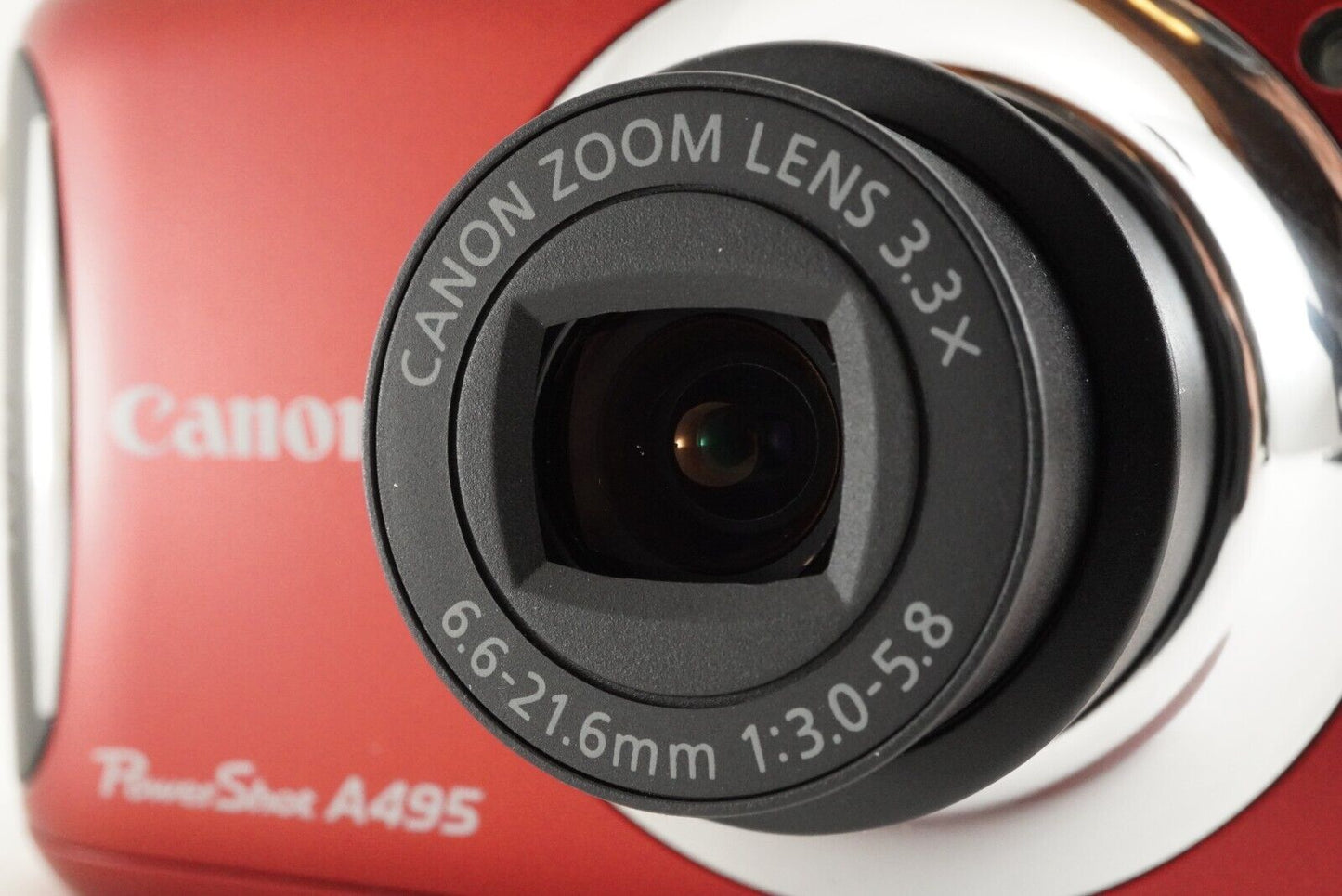 Canon PowerShot A495 Red In Box With 2GB SD Card Digital Camera from Japan #1460