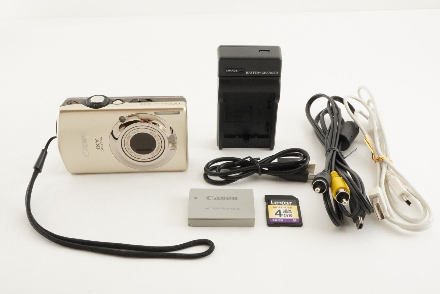 Canon IXY DIGITAL 920 IS Gold With 4GB SDHC Card Digital Camera from Japan #1488