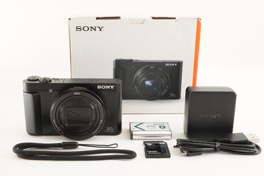 SONY Cyber-shot DSC-HX90V Black In Box With 16GB SDHC Card from Japan #1113