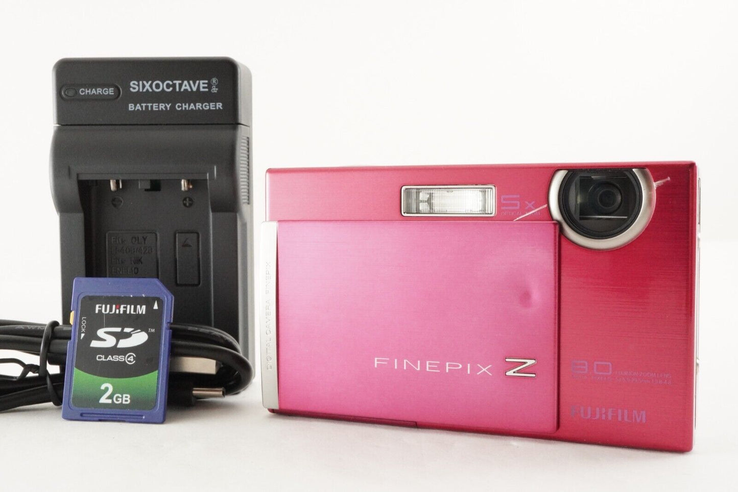 FUJIFILM FinePix Z100fd Pink With 2GB SD Card Digital Camera from Japan #1465