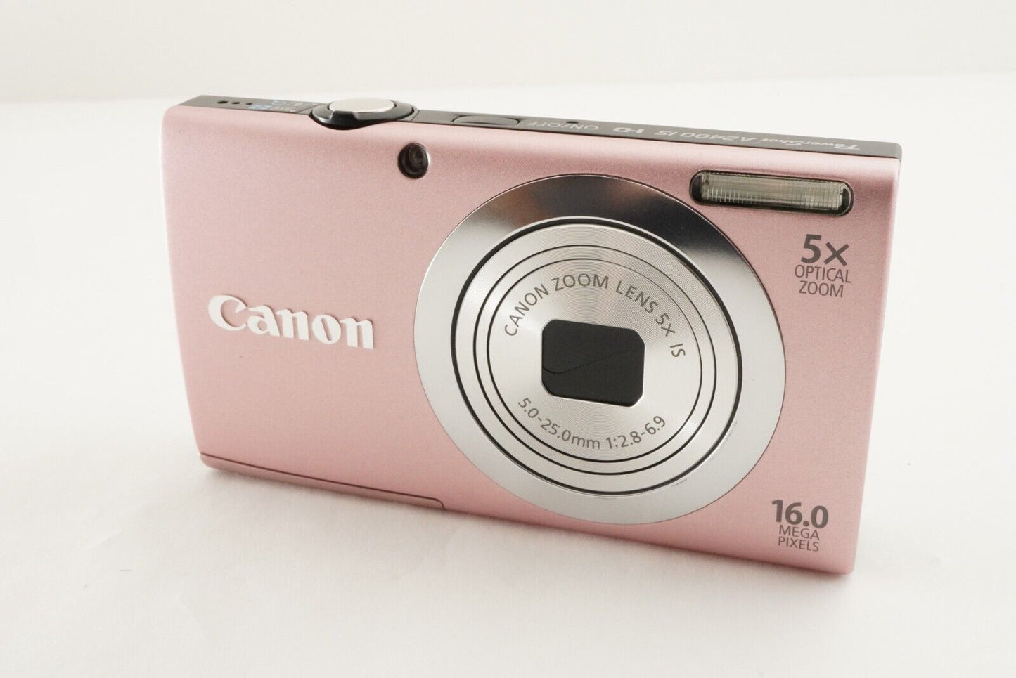 Canon PowerShot A2400 IS Pink With 4GB SDHC Card Digital Camera from Japan #1612